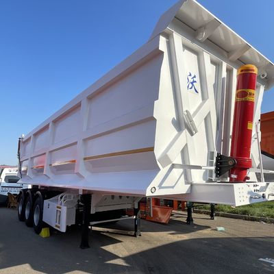 60-120T 후방 덤프 반 트레일러 틱퍼 트럭 트레일러 Q345B / T700 스틸 주선선