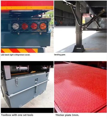 컨테이너 차시와 50mm 또는 90mm 킹 핀을 가진 20ft 40Ft 50Ton 평면 반 트레일러