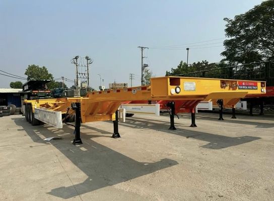 스테인레스 스틸 스켈레톤 40ft 컨테이너 운송 트레일러 기계식 서스펜션