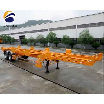 20ft 40ft 컨테이너 트레일러 2 축 3 축 40T 스켈레톤 반 트레일러 12400x2500x1550mm