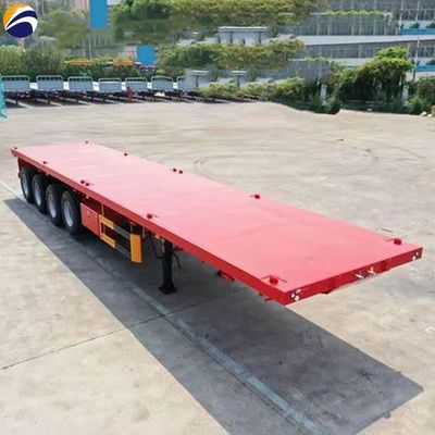 컨테이너 운송용 반트레일러 3 축 4 축 20ft 40ft 45ft 평면 트럭 트레일러