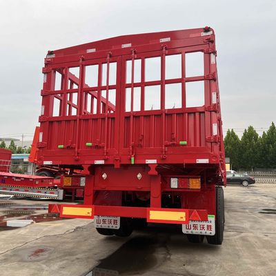 3 축 40-80tons Drop Side 가축 농장 측면 벽 울타리 반 트럭 트레일러 직접