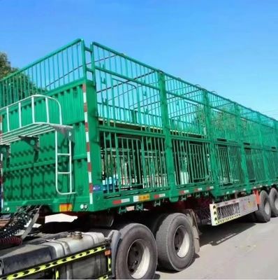 판매 가축 농장 동물을위한 3 축 20-40tons 높은 울타리 반 트레일러