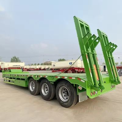 150T 최대 유료물 로브베드 반 트레일러 트럭 트랙터 트레일러 중량 착륙 기구
