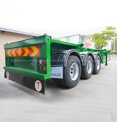 Q345B 높이 500mm 20FT 40FT 컨테이너 차시 운송용 반 트레일러 스켈레톤
