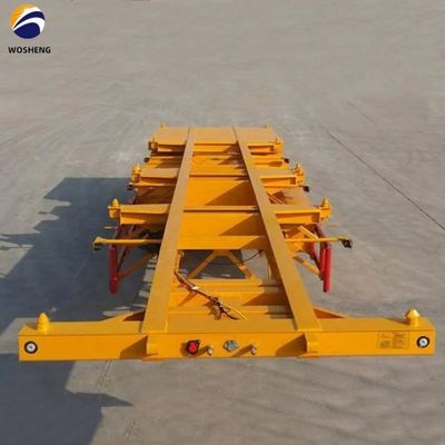 운송 40ft 컨테이너 wosheng 3 축 골격 컨테이너 잠금 반 트레일러