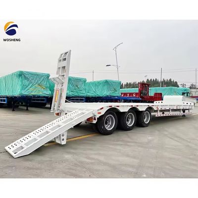 짐바브웨용 스틸 로브 베드 반 트레일러 3-아식 40-80톤 수압 사다리 로더 드롭 데크