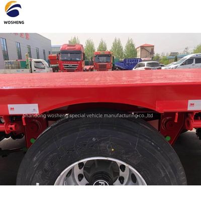 40피트 컨테이너 트레일러 전문 3Axle 평면 반 트레일러 2 &quot; 50mm 킹 핀