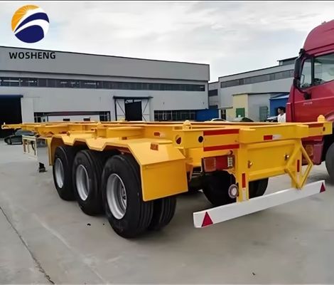 최대 용량 30000 kg 강철 2 축 3 축 20FT 40FT 컨테이너 차시 스켈레톤 반 트레일러