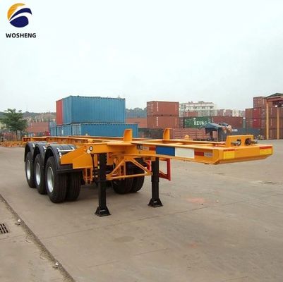 Q345B 대선 500mm 높이 3 축 골격 컨테이너 운송용 반 트레일러