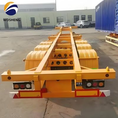 Q345B 대선 500mm 높이 3 축 골격 컨테이너 운송용 반 트레일러
