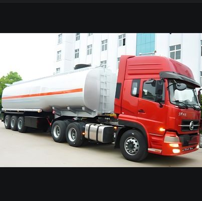 탄소철 42cbm 디젤 오일 연료 탱커 반 트레일러 최대 용량 30000 kg