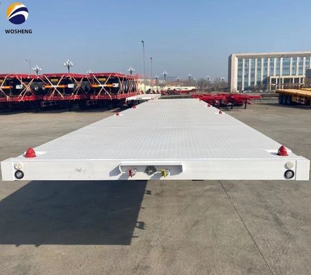 3 축 4 축 40-120톤 평면 20ft 40ft 45ft 53ft 컨테이너 평면 트럭 트레일러