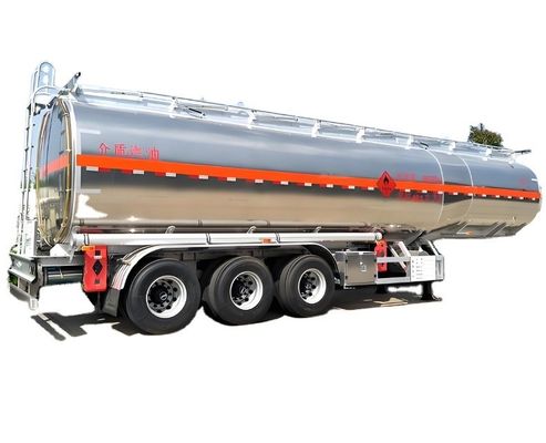 다른 색상 페인팅 탱크 트레일러 3 축 알루미늄 탄소 강철 Tare 무게 9800kgs