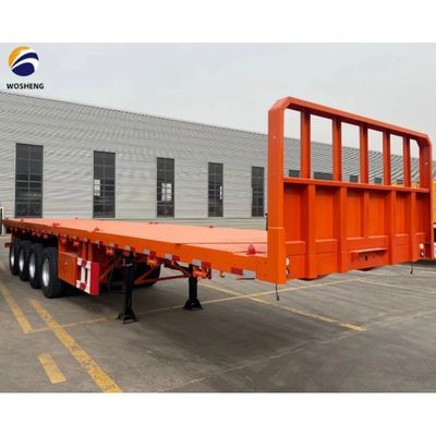 3 축 4 축 40-120톤 평면 20ft 40ft 45ft 53ft 컨테이너 평면 트럭 트레일러