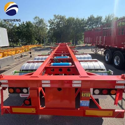 용량 30000kg 20/40/45/48/53 피트에서 트럭을위한 내구성 골격 반 트레일러