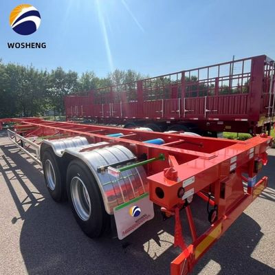 용량 30000kg 20/40/45/48/53 피트에서 트럭을위한 내구성 골격 반 트레일러