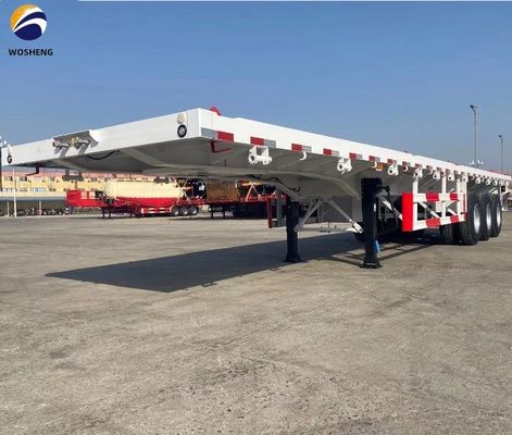 50ft 3 Axle 평면 트레일러 고객 요구 사항에 맞게 사용자 정의