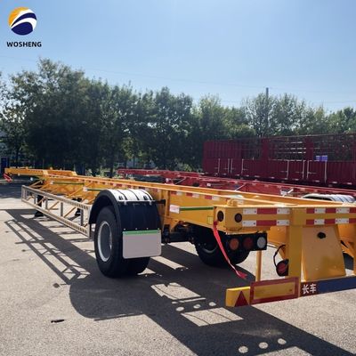 40ft 45ft 3 Axle Shipping Container 스켈레톤 트레일러 거시 목 체스 반 트럭 트레일러