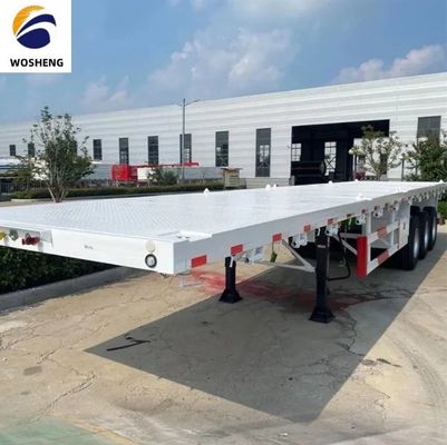 3 축 평면 반 트레일러 20ft 또는 40ft 컨테이너 운송 림 9.0-22.5