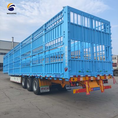 3 축 20-60tons 높은 울타리 반 트레일러와 SAF 두 속도 28t 중량 착륙 기구