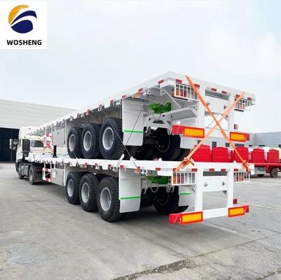 3 축 평면 반 트레일러 20ft 또는 40ft 컨테이너 운송 림 9.0-22.5