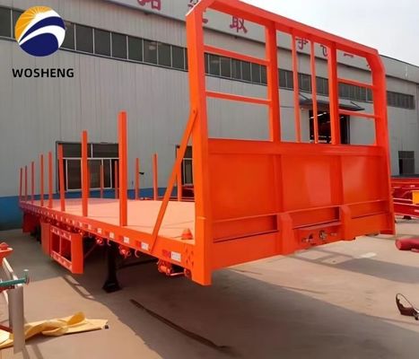 3 축 평면 트럭 트레일러 20ft 및 40ft 컨테이너를 운송하는 가장 좋은 선택