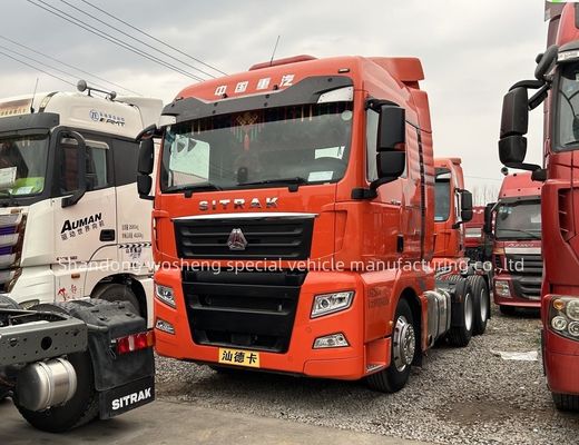 SINOTRUK 사용된 SITRAK G7 480hp AMT 기어박스 6x4 타입 디스크 브레이크 10 휠 트럭 헤드 트랙터 트레일러