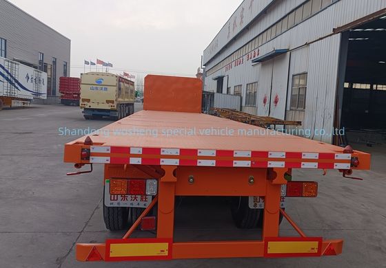 4 축 40ft 중량 운송 트레일러 90W mm * 13 두께 mm * 10 층 잎 스프링