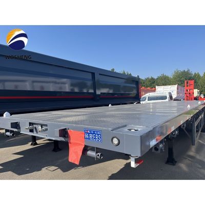 20ft 40ft 컨테이너 평면 트럭 3mm 4mm 곡물 판 플랫폼과 반 트레일러