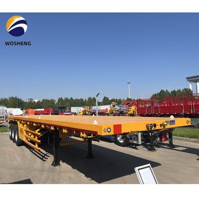 20ft 40ft 컨테이너 평면 트럭 3mm 4mm 곡물 판 플랫폼과 반 트레일러