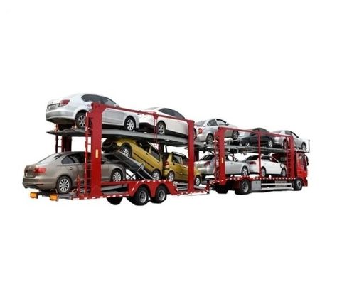 운송 6-10 자동차와 Wosheng 2 Axles Car Car Carrier Trailer 및 더블 데크 디자인