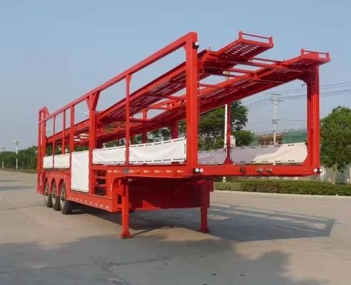 운송 6-10 자동차와 Wosheng 2 Axles Car Car Carrier Trailer 및 더블 데크 디자인