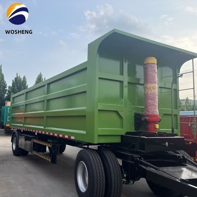 500mm Q345 탄소 강철 당기 바 사이드 벽 전체 트레일러 40-100 톤 부하 용량