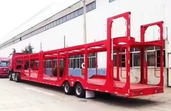 운송 6-10 자동차와 Wosheng 2 Axles Car Car Carrier Trailer 및 더블 데크 디자인