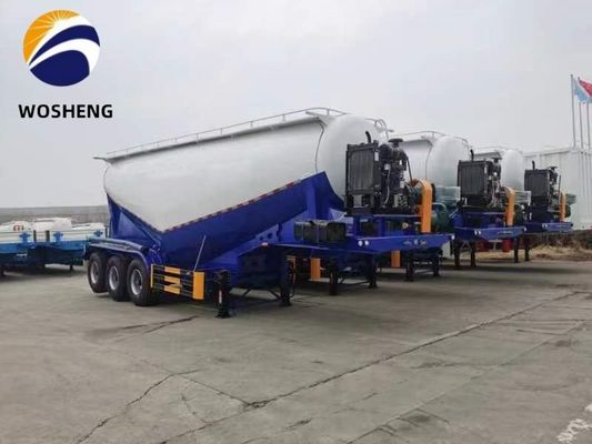 3 축 45-60cbm 시멘트 탱커 반 트레일러 데우츠 / 후아펜 / 위하이 디젤 엔진