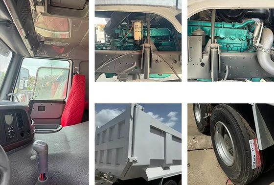 10~15t 총차량 중고 Sinotruk Haowo 덤프트럭 375마력