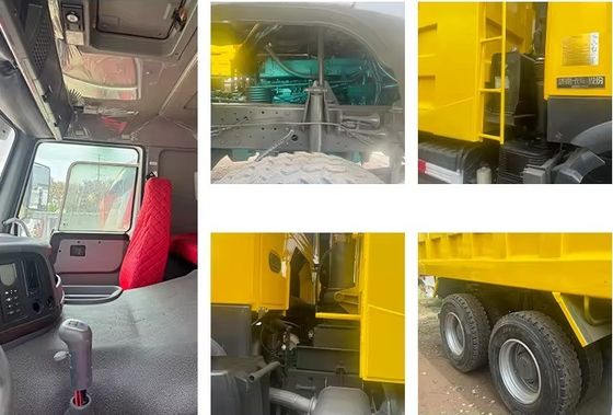 총 차량 무게 10-15T 시노트럭 HOWO 6X4 덤프 트럭 티퍼 371HP 360° 후방 카메라