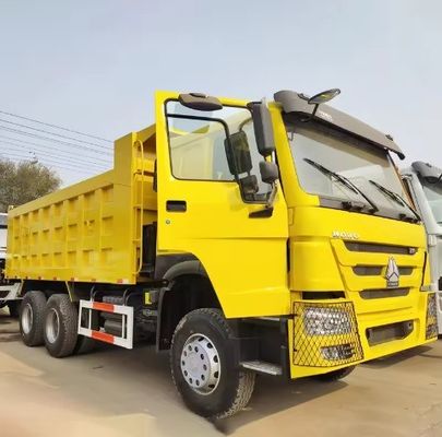 6X4 드라이브 휠 중고 Sinotruk HOWO 371 마력 러시아 광산용 덤프 트럭