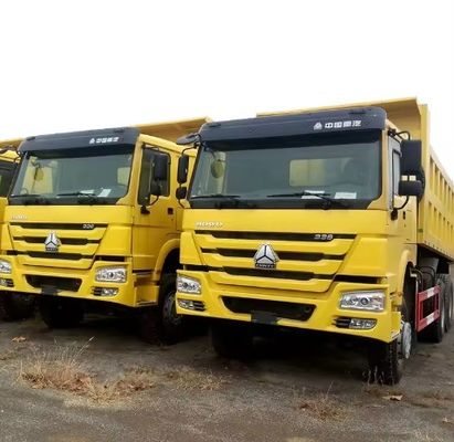 6X4 드라이브 휠 중고 Sinotruk HOWO 371 마력 러시아 광산용 덤프 트럭