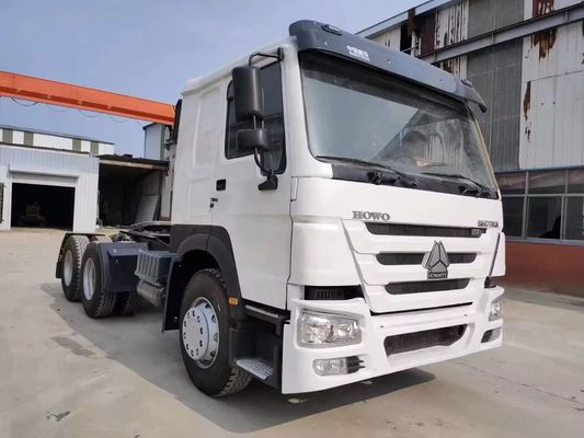 수동 변속기 Sinotruk HOWO 371hp 6*4 트랙터 헤드 트럭 자동 창문